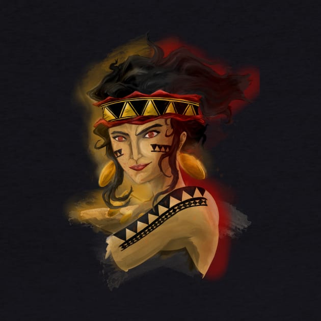 Woman Pintado Warrior by BRed_BT